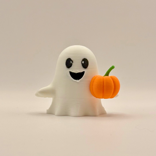 Cute Ghost holding a Pumpkin